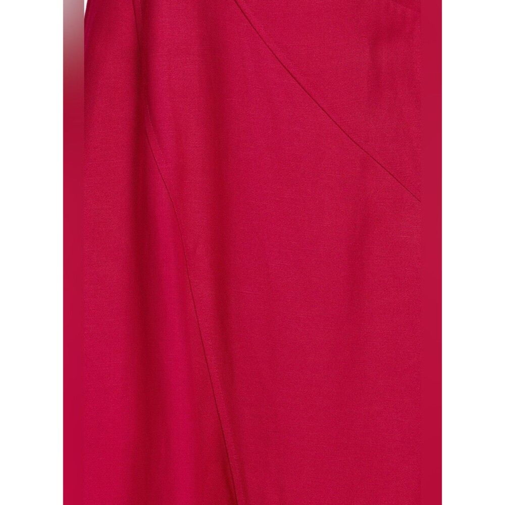 Acler Red Berry Sleeveless Fit-and-Flare MARNEY Crystal-button Maxi Dress US4 - Picture 13 of 13